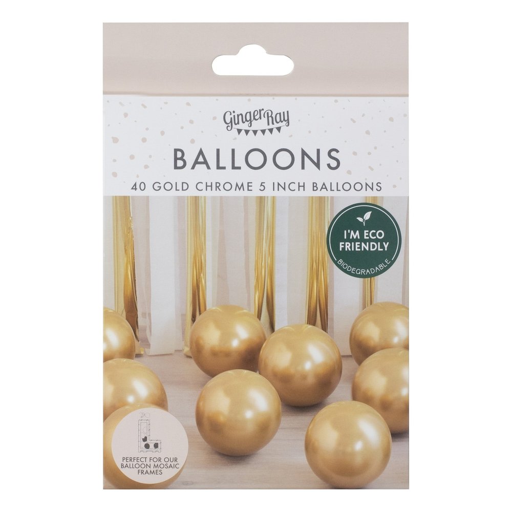 Ginger Ray 40 Chrom gold Ballons | pro Set Ginger Ray 40 Chrom gold Ballons | pro Set