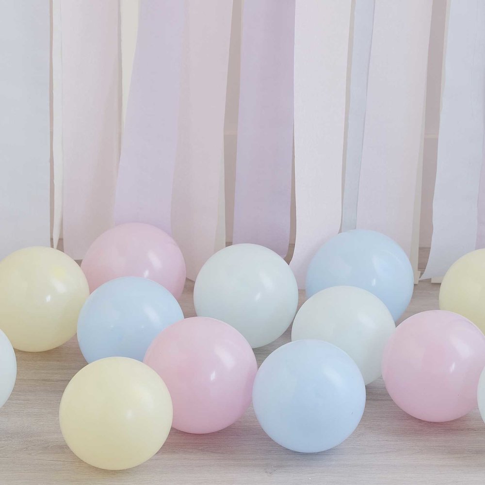 Ginger Ray 40 pastel pink, yellow, blue and mint balloons | per set Ginger Ray 40 pastel pink, yellow, blue and mint balloons | per set