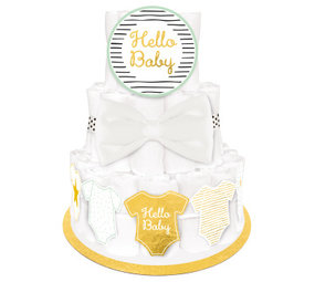 Amscan Kit de bricolage pour gâteau de couche Hello baby | par set Amscan Kit de bricolage pour gâteau de couche Hello baby | par set