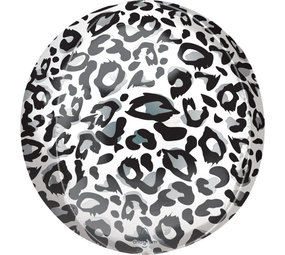 Amscan Ballon Orbz imprimé léopard blanc | 38cm Amscan Ballon Orbz imprimé léopard blanc | 38cm