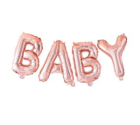 Ginger Ray Ballon folie set BABY Rosé goud Ginger Ray Ballon folie set BABY Rosé goud