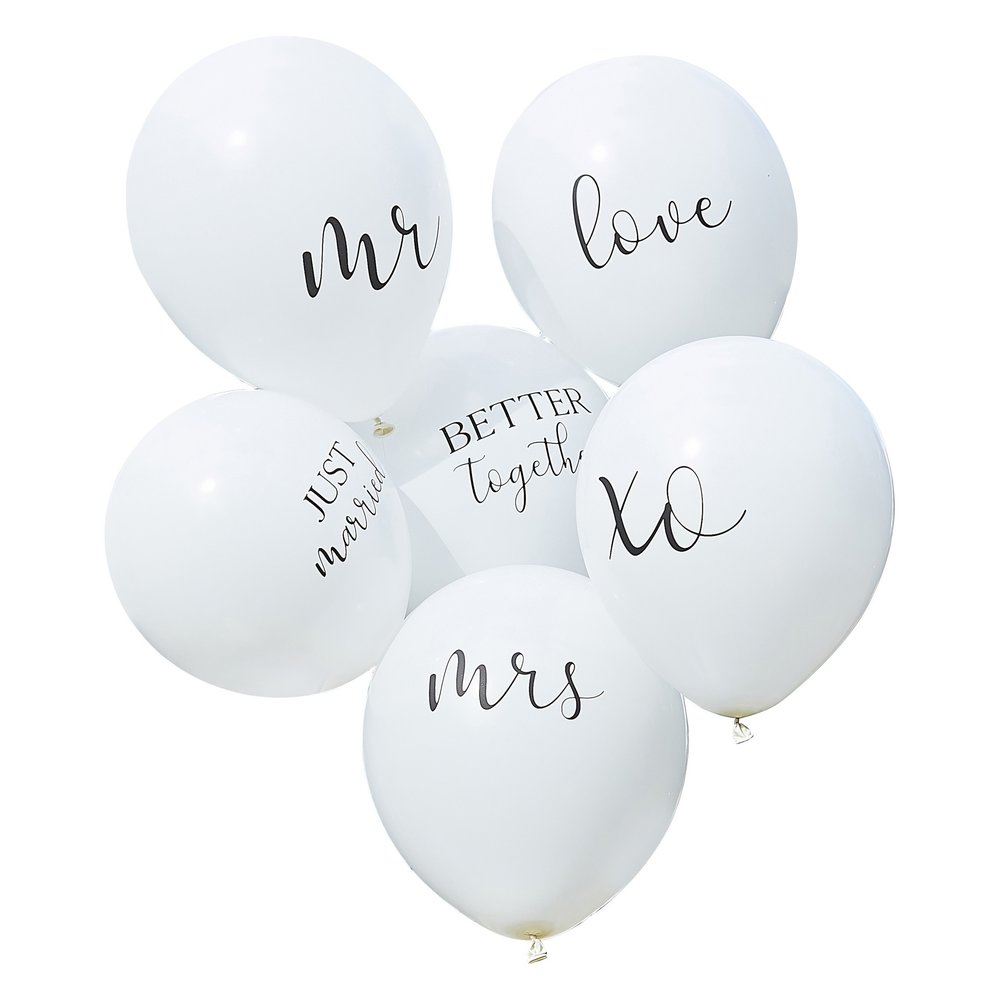 Ginger Ray Mr und Mrs Hochzeit Ballon Set | 6 Stück Ginger Ray Mr und Mrs Hochzeit Ballon Set | 6 Stück