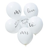 Ginger Ray Mr and Mrs Wedding Balloon Set | 6 pieces