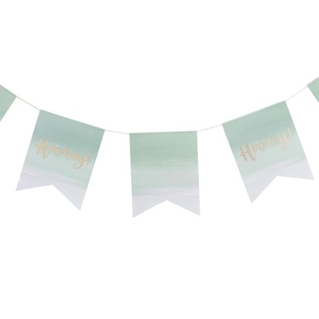 Ginger Ray Ombre-Girlande Hooray mintgrün | 2 Meter