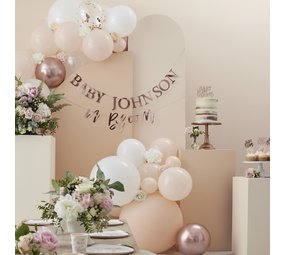Ginger Ray DIY letterslinger Baby Rosé goud | per set Ginger Ray DIY letterslinger Baby Rosé goud | per set