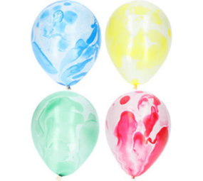 Folat Ballonnen Marmer Mix  30cm | 6 stuks