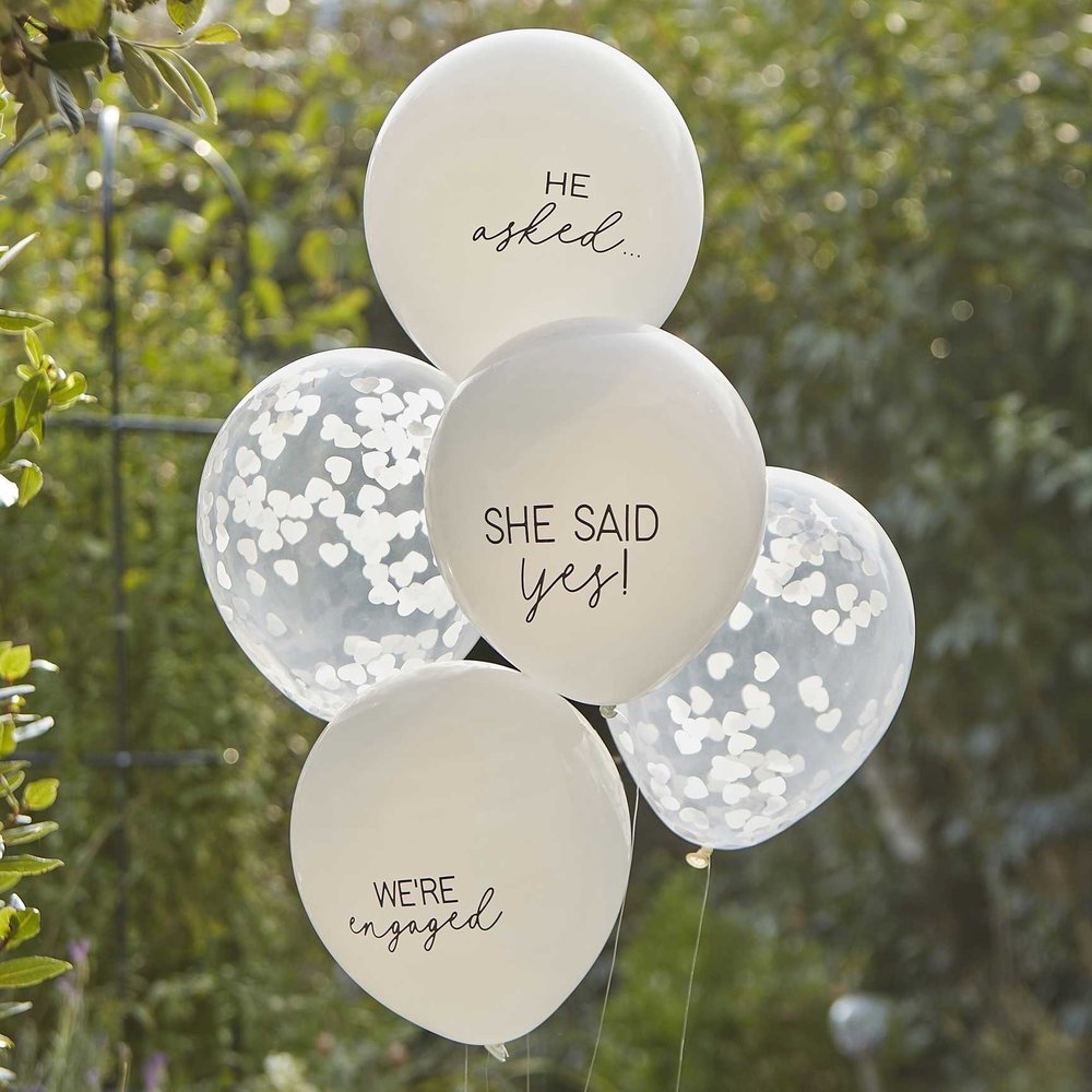 Ginger Ray She Said Yes Engagement Balloons Set | 5 balloons