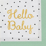 Amscan Hello Baby napkins 33x33cm | 16 pieces