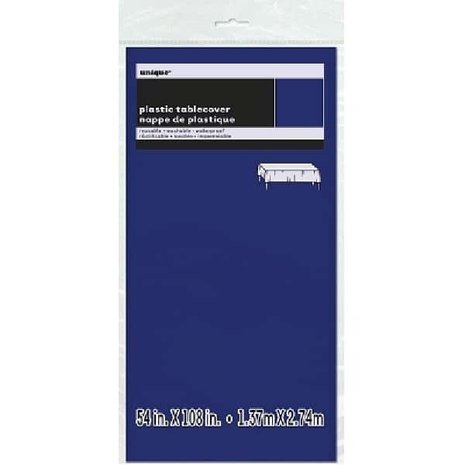 Unique Party Tischdecke marine blauer Kunststoff | 137x274cm Unique Party Tischdecke marine blauer Kunststoff | 137x274cm
