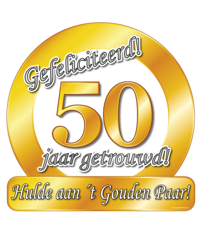 Paper Dreams Huldeschild 50 jaar getrouwd Paper Dreams Huldeschild 50 jaar getrouwd