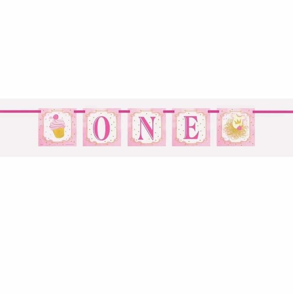 Letter garland gold-pink one Letter garland gold-pink one