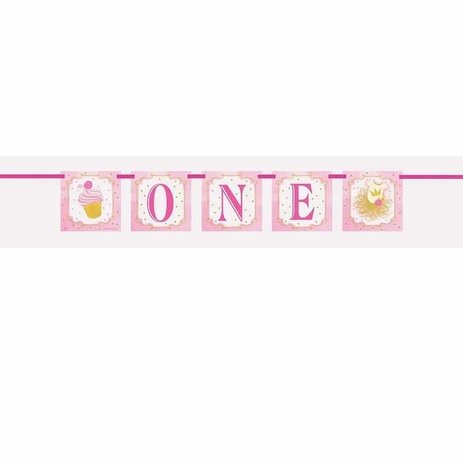 Letter garland gold-pink one Letter garland gold-pink one