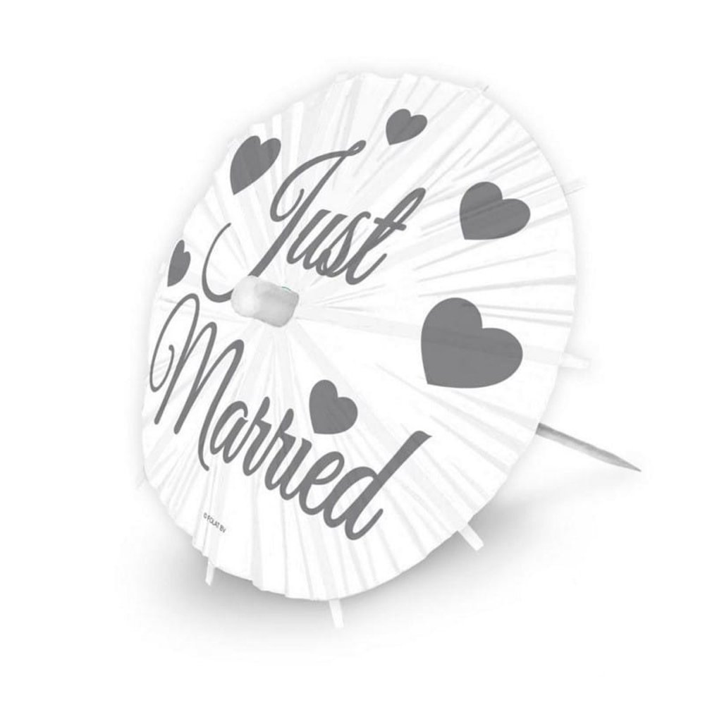 Folat Pikers Cake parasol Just married | 8 pieces Folat Pikers Cake parasol Just married | 8 pieces