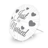 Folat Prikkers taartparasol  Just Married | 8 stuks Folat Prikkers taartparasol  Just Married | 8 stuks