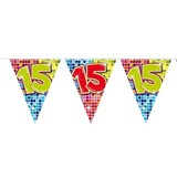 Vlaggen slinger 15 jaar Blocks Vlaggen slinger 15 jaar Blocks