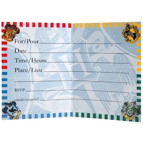 Unique Party Harry Potter Invitations | per 8