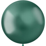 Balloon intense green metallic xl 48cm | 5 pieces
