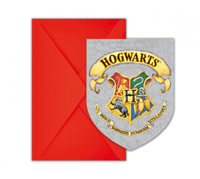 Procos Party Harry Potter uitnodigingen Hogwarts | per 6 stuks Procos Party Harry Potter uitnodigingen Hogwarts | per 6 stuks