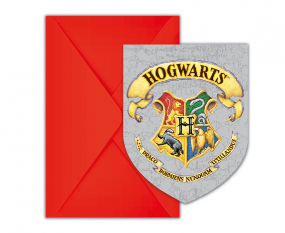 Procos Party Harry Potter uitnodigingen Hogwarts | per 6 stuks Procos Party Harry Potter uitnodigingen Hogwarts | per 6 stuks