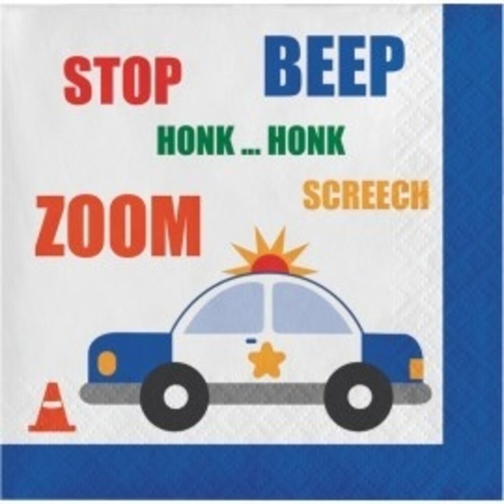 Creative Converting Napkins Traffic Jam 24x24cm | 16 pieces Creative Converting Napkins Traffic Jam 24x24cm | 16 pieces