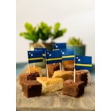 Globos Nordic Prikkers vlag Curacao Blauw- Geel | 50 stuks Globos Nordic Prikkers vlag Curacao Blauw- Geel | 50 stuks