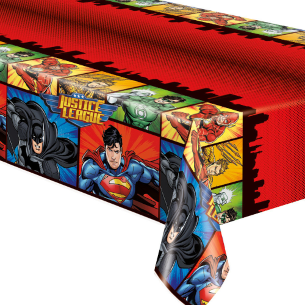 Unique Party Superhelden Justice League Tischdecke 137x213cm | pro Stück Unique Party Superhelden Justice League Tischdecke 137x213cm | pro Stück