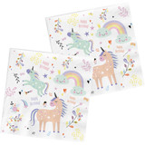 Folat Unicorn & Rainbows Servetten 33x33cm | 20 stuks
