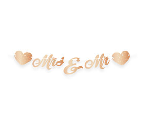 Folat Letterlinger Mr & MrS Rosé Gold | per Unit