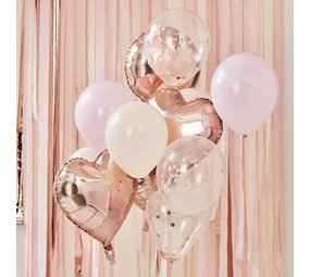 Ginger Ray Balloon set Blush and Rosegoud | per set Ginger Ray Balloon set Blush and Rosegoud | per set