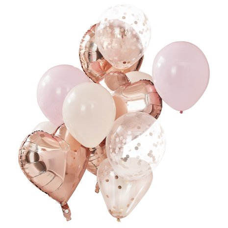Ginger Ray Ensemble de Ballons Blush et Or Rose | par ensemble