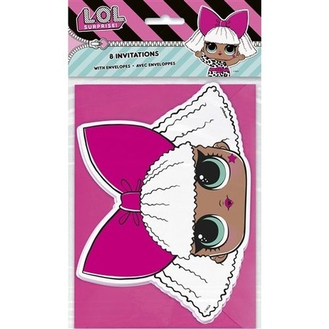 Invitations lol surprise | 8 pièces Invitations lol surprise | 8 pièces