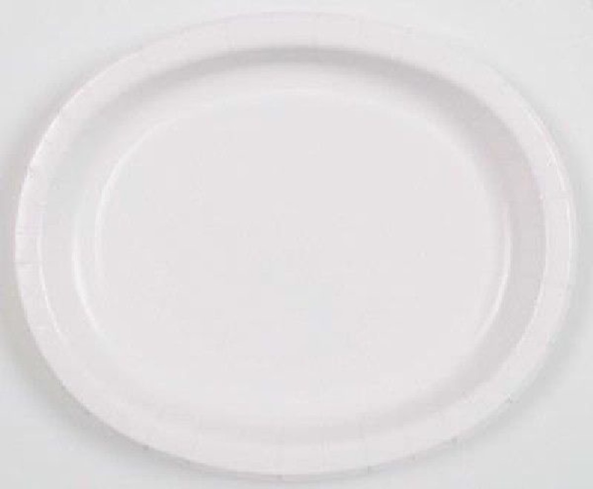 Unique Party Bol Ovale Blanc 30x25cm | 8 pièces