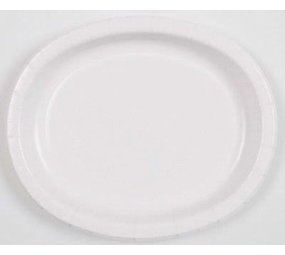 Unique Party Scale Oval White 30x25cm | 8 pieces Unique Party Scale Oval White 30x25cm | 8 pieces