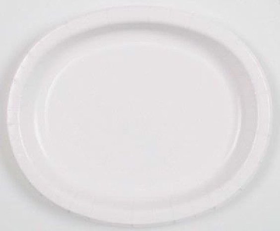 Unique Party Scale Oval White 30x25cm | 8 pieces Unique Party Scale Oval White 30x25cm | 8 pieces