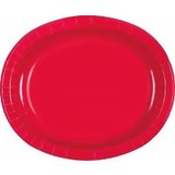 Unique Party Scale Oval Red 30x25cm | 8 pieces