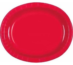 Unique Party Bol Ovale Rouge 30x25cm | 8 pièces Unique Party Bol Ovale Rouge 30x25cm | 8 pièces