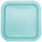 Unique Party Borden Mint Groen vierkant 17x17cm | 16 stuks