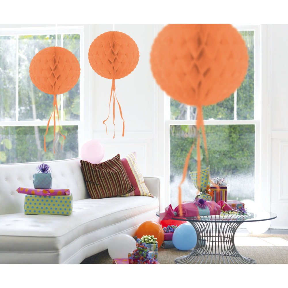 Folat Honeycomb Bal Salmon Pink 30cm | per Unit