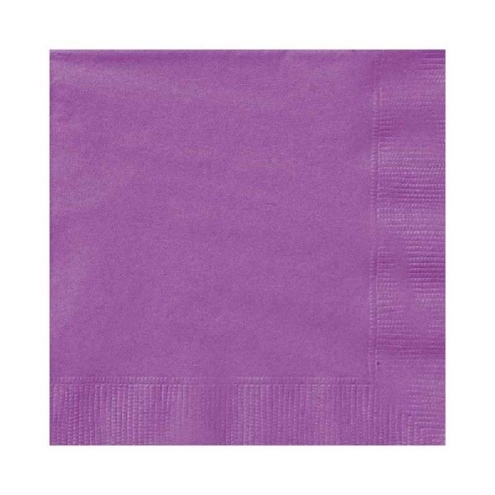 Unique Party Serviettes Violet 25x25cm | 20 pièces Unique Party Serviettes Violet 25x25cm | 20 pièces
