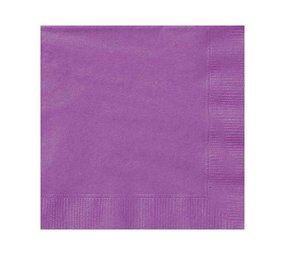 Unique Party Servetten Paars 25x25cm | 20 stuks Unique Party Servetten Paars 25x25cm | 20 stuks