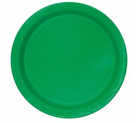 Unique Party Borden Emerald Groen 23cm | 16 stuks Unique Party Borden Emerald Groen 23cm | 16 stuks