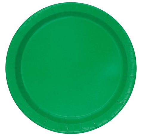 Unique Party Borden Emerald Groen 23cm | 16 stuks Unique Party Borden Emerald Groen 23cm | 16 stuks