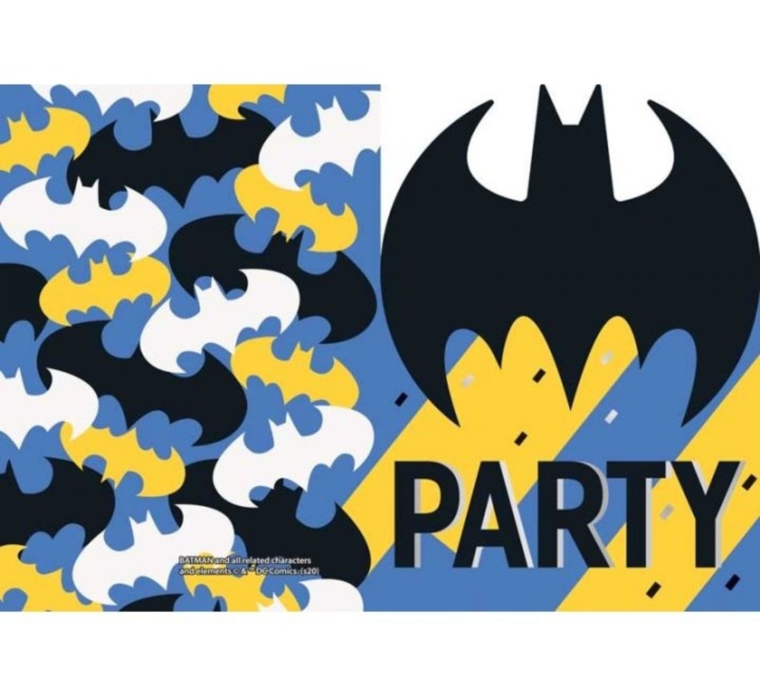 Unique Party Einladungen Batman | 8 Stück