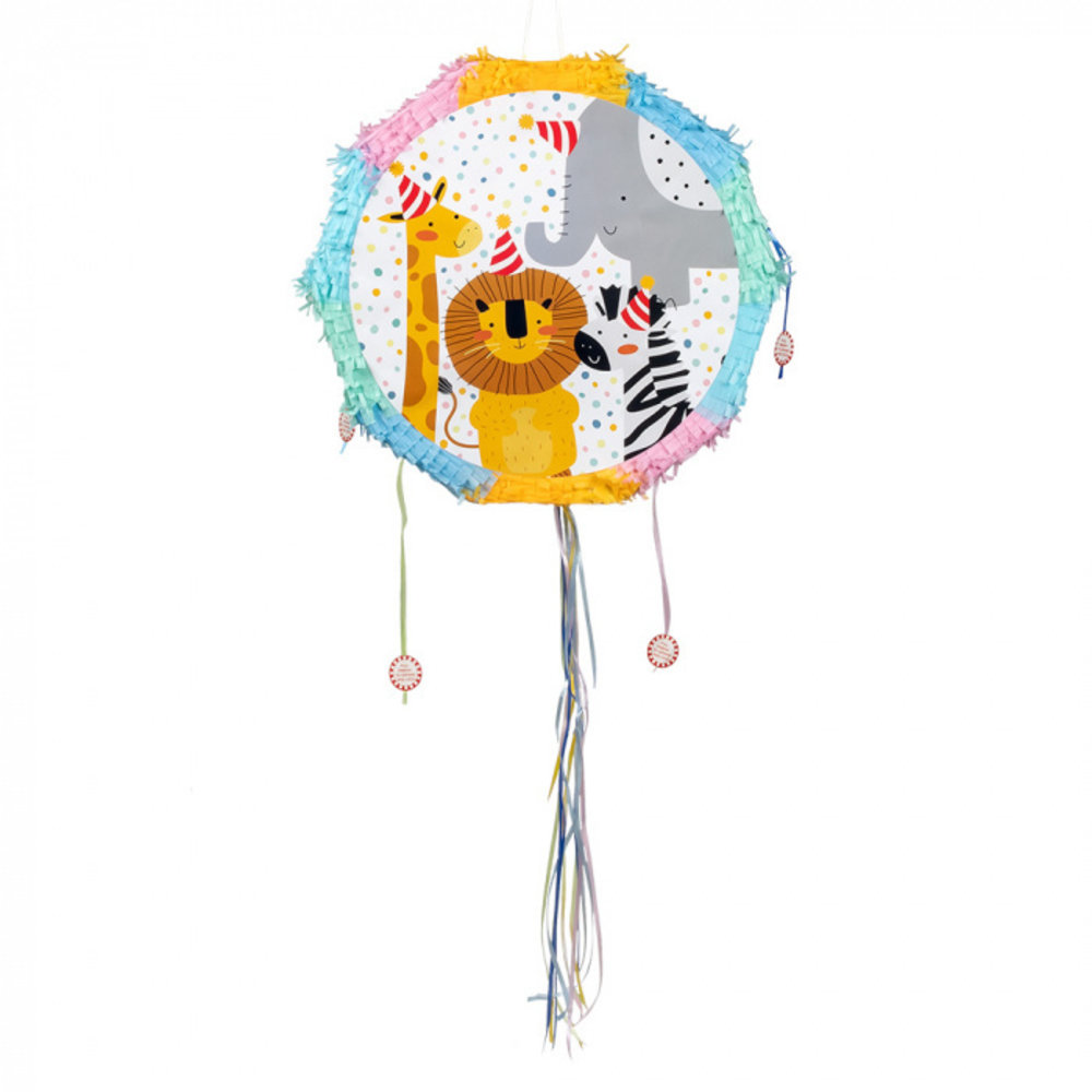 Boland Safari Kids Pull Pinata 44x44cm | per piece Boland Safari Kids Pull Pinata 44x44cm | per piece