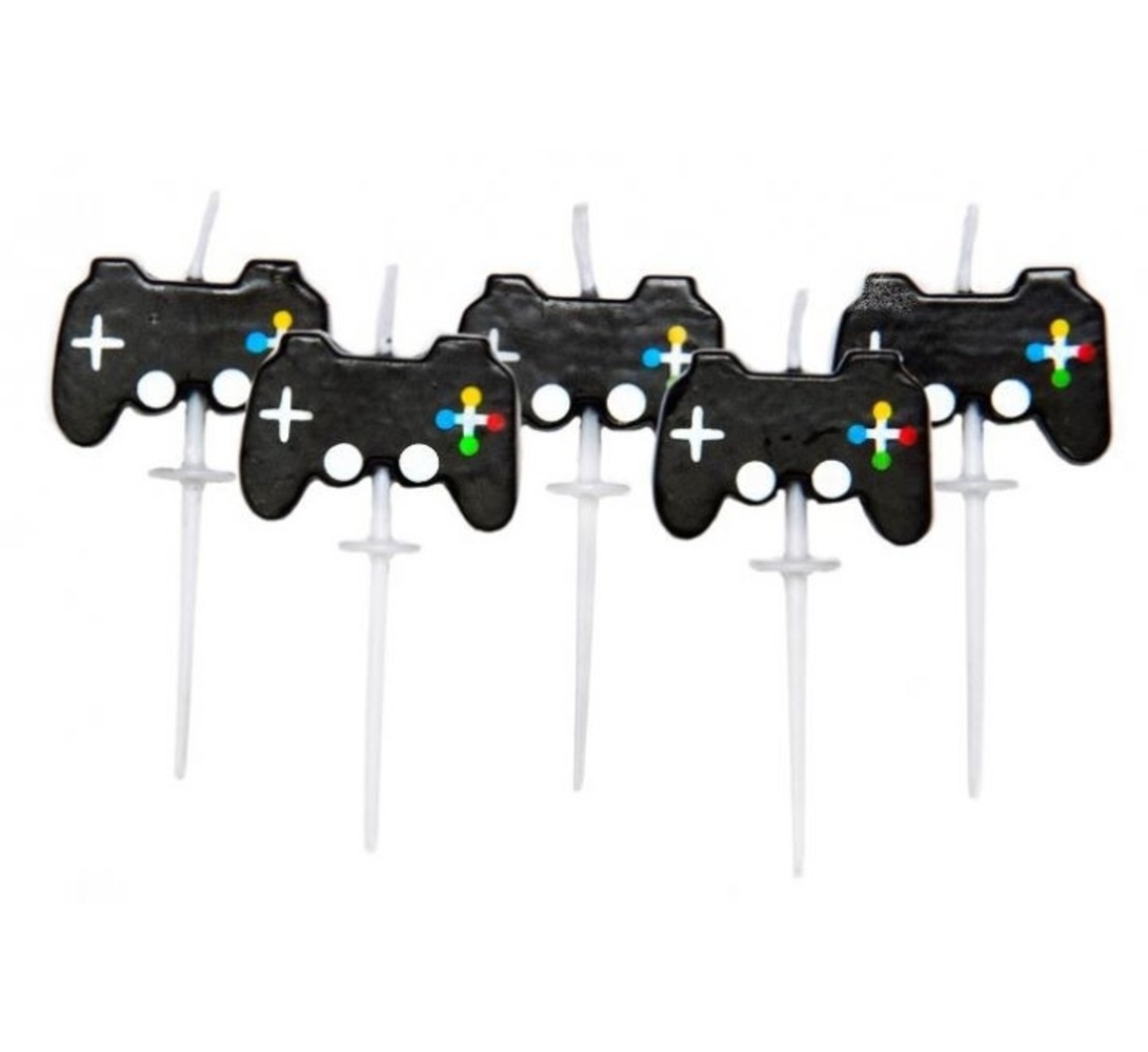 Anniversary House Cake candles gamer 5.5 cm | per 5 Anniversary House Cake candles gamer 5.5 cm | per 5