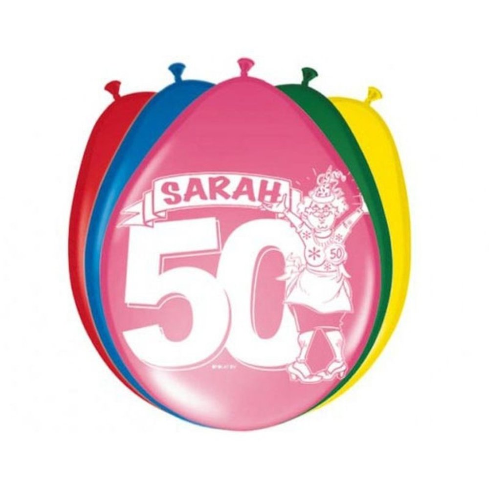 Folat Ballon 50 ans Sarah 30cm | 8 pièces Folat Ballon 50 ans Sarah 30cm | 8 pièces