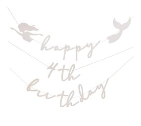 Ginger Ray Magic Mermaid Buchstabengirlande Happy Birthday mit Alter 2x2mtr | pro Satz