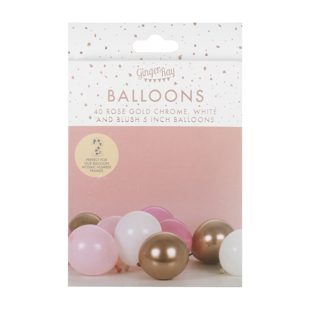 Ginger Ray Blush and rosé gold balloons 40 pieces Ginger Ray Blush and rosé gold balloons 40 pieces