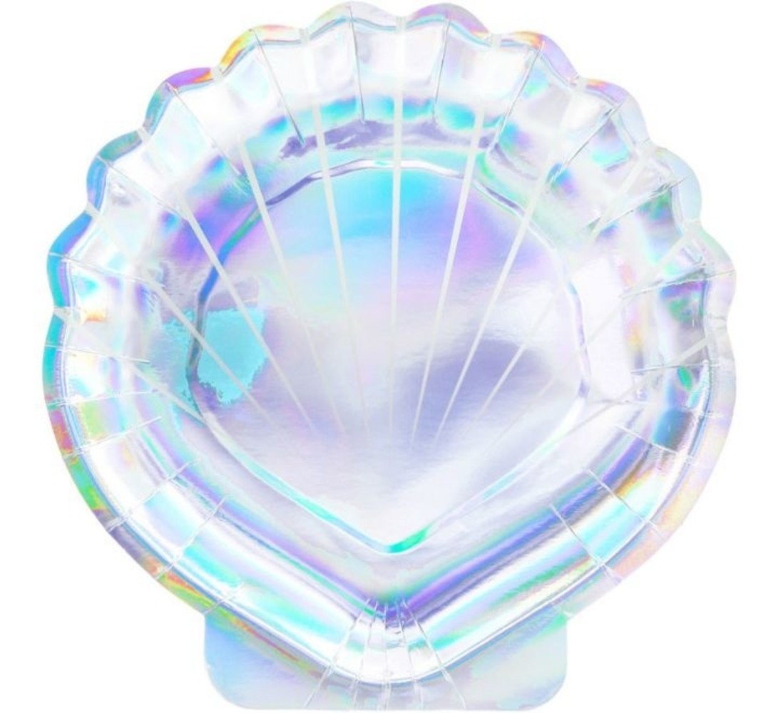 Partydeco Assiettes Coquille 18cm | 6 pièces