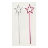 Unique Party Mini baguette Princesse argent rose | 8 pièces